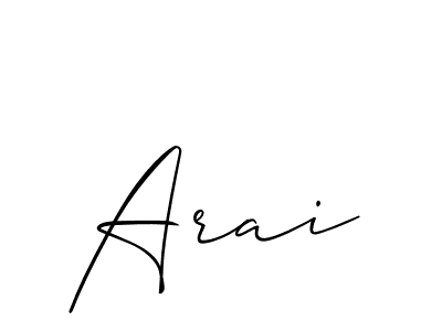 It looks lik you need a new signature style for name Arai. Design unique handwritten (Allison_Script) signature with our free signature maker in just a few clicks. Arai signature style 2 images and pictures png