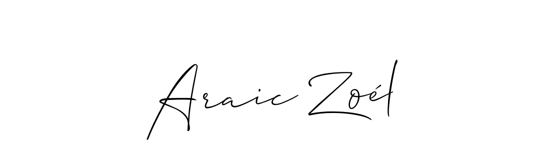 You should practise on your own different ways (Allison_Script) to write your name (Araic Zoél) in signature. don't let someone else do it for you. Araic Zoél signature style 2 images and pictures png