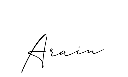 How to make Arain signature? Allison_Script is a professional autograph style. Create handwritten signature for Arain name. Arain signature style 2 images and pictures png