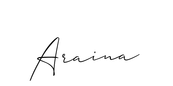 Best and Professional Signature Style for Araina. Allison_Script Best Signature Style Collection. Araina signature style 2 images and pictures png