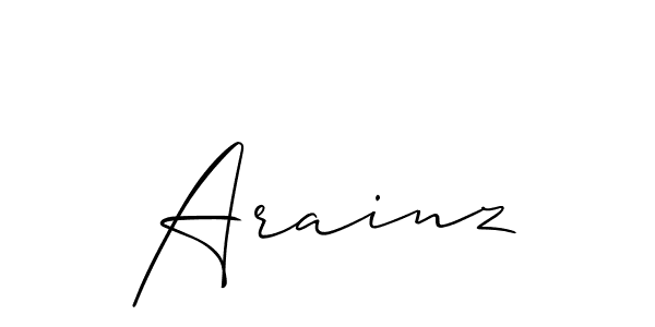 Make a short Arainz signature style. Manage your documents anywhere anytime using Allison_Script. Create and add eSignatures, submit forms, share and send files easily. Arainz signature style 2 images and pictures png