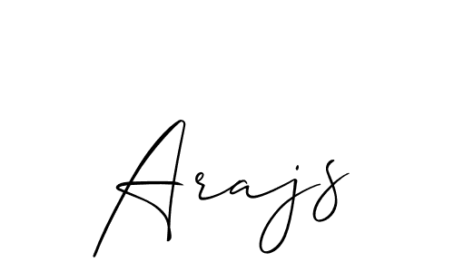 Make a beautiful signature design for name Arajs. With this signature (Allison_Script) style, you can create a handwritten signature for free. Arajs signature style 2 images and pictures png