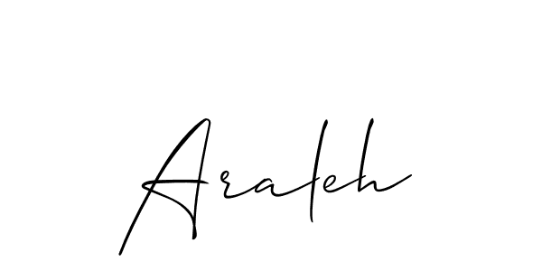 Make a short Araleh signature style. Manage your documents anywhere anytime using Allison_Script. Create and add eSignatures, submit forms, share and send files easily. Araleh signature style 2 images and pictures png