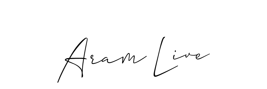 Make a short Aram Live signature style. Manage your documents anywhere anytime using Allison_Script. Create and add eSignatures, submit forms, share and send files easily. Aram Live signature style 2 images and pictures png
