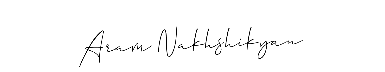 Use a signature maker to create a handwritten signature online. With this signature software, you can design (Allison_Script) your own signature for name Aram Nakhshikyan. Aram Nakhshikyan signature style 2 images and pictures png