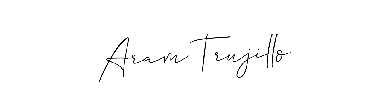 Design your own signature with our free online signature maker. With this signature software, you can create a handwritten (Allison_Script) signature for name Aram Trujillo. Aram Trujillo signature style 2 images and pictures png