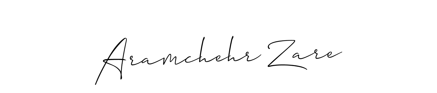 Allison_Script is a professional signature style that is perfect for those who want to add a touch of class to their signature. It is also a great choice for those who want to make their signature more unique. Get Aramchehr Zare name to fancy signature for free. Aramchehr Zare signature style 2 images and pictures png