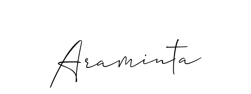 You should practise on your own different ways (Allison_Script) to write your name (Araminta) in signature. don't let someone else do it for you. Araminta signature style 2 images and pictures png