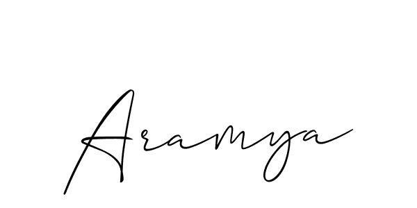 It looks lik you need a new signature style for name Aramya. Design unique handwritten (Allison_Script) signature with our free signature maker in just a few clicks. Aramya signature style 2 images and pictures png