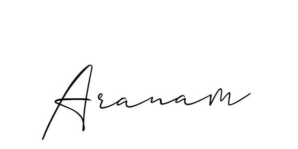 Also You can easily find your signature by using the search form. We will create Aranam name handwritten signature images for you free of cost using Allison_Script sign style. Aranam signature style 2 images and pictures png