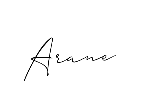 Create a beautiful signature design for name Arane. With this signature (Allison_Script) fonts, you can make a handwritten signature for free. Arane signature style 2 images and pictures png