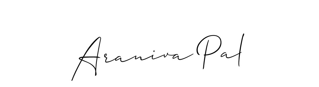 It looks lik you need a new signature style for name Araniva Pal. Design unique handwritten (Allison_Script) signature with our free signature maker in just a few clicks. Araniva Pal signature style 2 images and pictures png