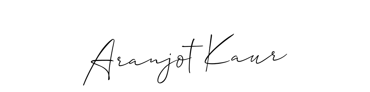 Create a beautiful signature design for name Aranjot Kaur. With this signature (Allison_Script) fonts, you can make a handwritten signature for free. Aranjot Kaur signature style 2 images and pictures png
