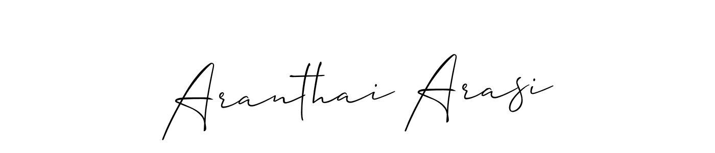 Make a beautiful signature design for name Aranthai Arasi. With this signature (Allison_Script) style, you can create a handwritten signature for free. Aranthai Arasi signature style 2 images and pictures png