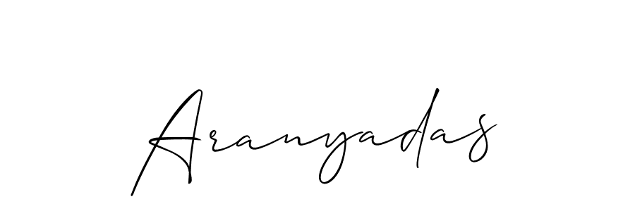 Also we have Aranyadas name is the best signature style. Create professional handwritten signature collection using Allison_Script autograph style. Aranyadas signature style 2 images and pictures png