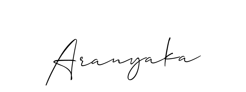 Also You can easily find your signature by using the search form. We will create Aranyaka name handwritten signature images for you free of cost using Allison_Script sign style. Aranyaka signature style 2 images and pictures png
