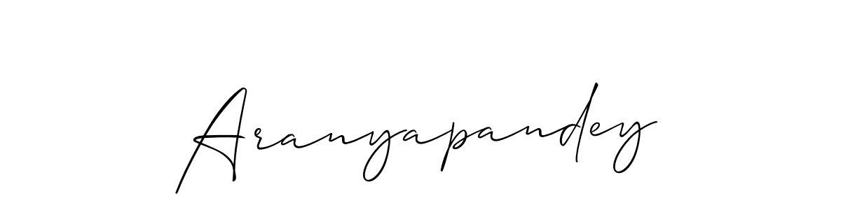 Aranyapandey stylish signature style. Best Handwritten Sign (Allison_Script) for my name. Handwritten Signature Collection Ideas for my name Aranyapandey. Aranyapandey signature style 2 images and pictures png