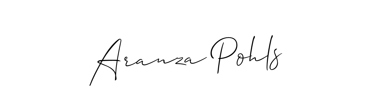 Also You can easily find your signature by using the search form. We will create Aranza Pohls name handwritten signature images for you free of cost using Allison_Script sign style. Aranza Pohls signature style 2 images and pictures png