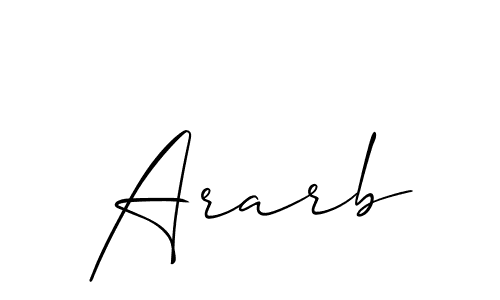 How to make Ararb name signature. Use Allison_Script style for creating short signs online. This is the latest handwritten sign. Ararb signature style 2 images and pictures png