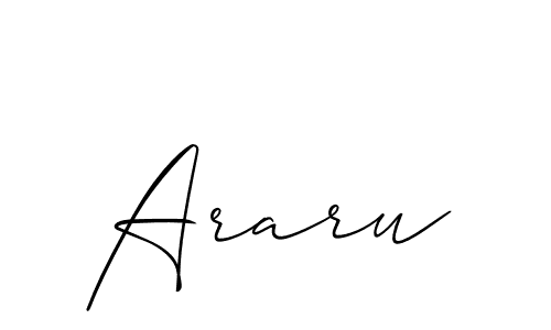 How to make Araru name signature. Use Allison_Script style for creating short signs online. This is the latest handwritten sign. Araru signature style 2 images and pictures png