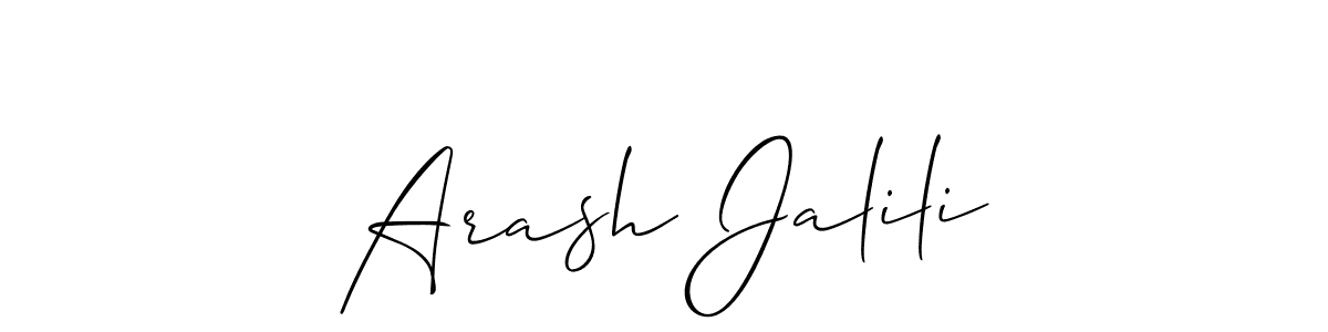Also You can easily find your signature by using the search form. We will create Arash Jalili name handwritten signature images for you free of cost using Allison_Script sign style. Arash Jalili signature style 2 images and pictures png