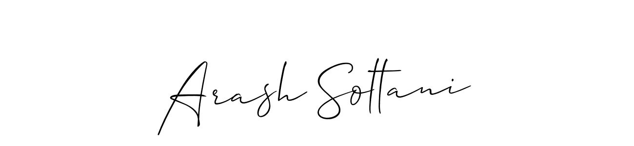 Use a signature maker to create a handwritten signature online. With this signature software, you can design (Allison_Script) your own signature for name Arash Soltani. Arash Soltani signature style 2 images and pictures png