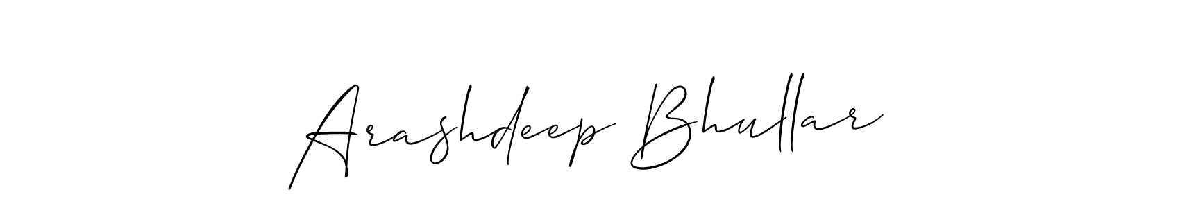 How to make Arashdeep Bhullar name signature. Use Allison_Script style for creating short signs online. This is the latest handwritten sign. Arashdeep Bhullar signature style 2 images and pictures png
