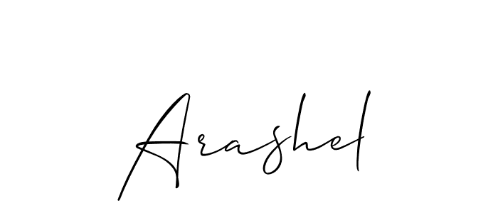 The best way (Allison_Script) to make a short signature is to pick only two or three words in your name. The name Arashel include a total of six letters. For converting this name. Arashel signature style 2 images and pictures png