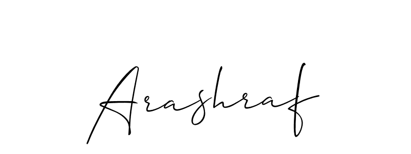 Design your own signature with our free online signature maker. With this signature software, you can create a handwritten (Allison_Script) signature for name Arashraf. Arashraf signature style 2 images and pictures png