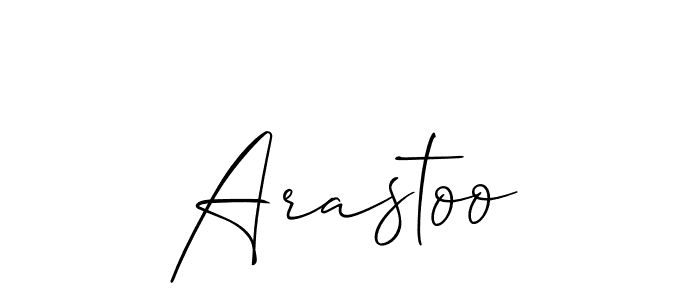 Make a beautiful signature design for name Arastoo. With this signature (Allison_Script) style, you can create a handwritten signature for free. Arastoo signature style 2 images and pictures png
