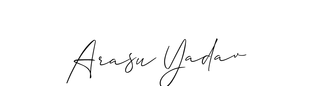 Similarly Allison_Script is the best handwritten signature design. Signature creator online .You can use it as an online autograph creator for name Arasu Yadav. Arasu Yadav signature style 2 images and pictures png