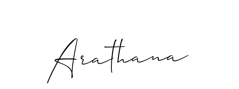 Similarly Allison_Script is the best handwritten signature design. Signature creator online .You can use it as an online autograph creator for name Arathana. Arathana signature style 2 images and pictures png