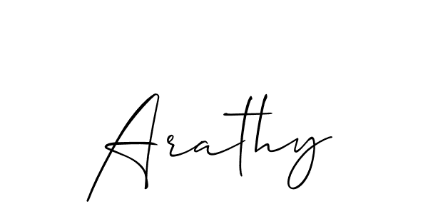 How to make Arathy name signature. Use Allison_Script style for creating short signs online. This is the latest handwritten sign. Arathy signature style 2 images and pictures png