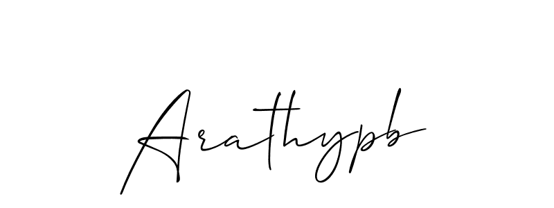 Make a beautiful signature design for name Arathypb. With this signature (Allison_Script) style, you can create a handwritten signature for free. Arathypb signature style 2 images and pictures png