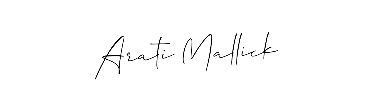 Make a beautiful signature design for name Arati Mallick. Use this online signature maker to create a handwritten signature for free. Arati Mallick signature style 2 images and pictures png