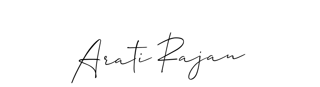 Arati Rajan stylish signature style. Best Handwritten Sign (Allison_Script) for my name. Handwritten Signature Collection Ideas for my name Arati Rajan. Arati Rajan signature style 2 images and pictures png