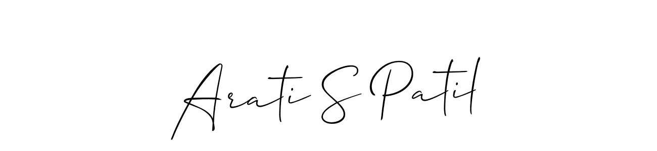 Also we have Arati S Patil name is the best signature style. Create professional handwritten signature collection using Allison_Script autograph style. Arati S Patil signature style 2 images and pictures png