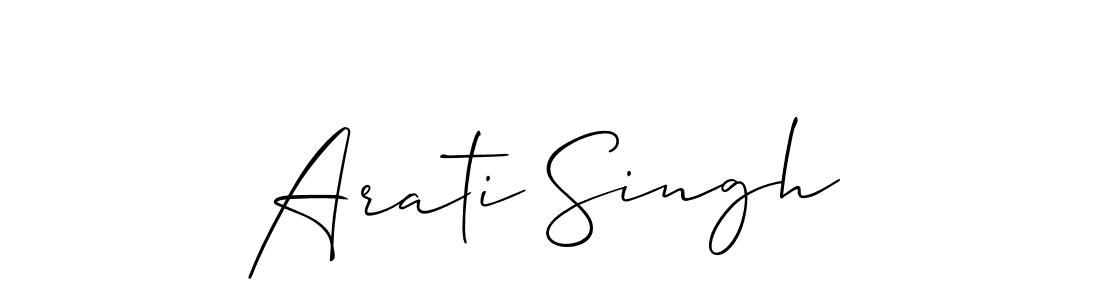 How to make Arati Singh name signature. Use Allison_Script style for creating short signs online. This is the latest handwritten sign. Arati Singh signature style 2 images and pictures png