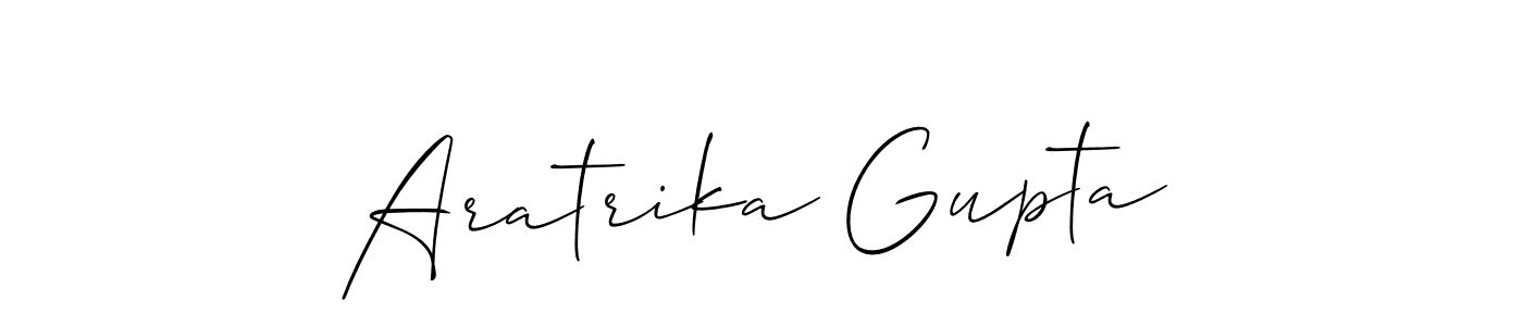 You should practise on your own different ways (Allison_Script) to write your name (Aratrika Gupta) in signature. don't let someone else do it for you. Aratrika Gupta signature style 2 images and pictures png