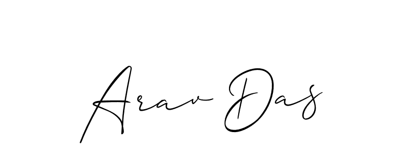 How to make Arav Das signature? Allison_Script is a professional autograph style. Create handwritten signature for Arav Das name. Arav Das signature style 2 images and pictures png