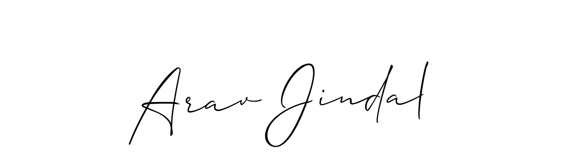Make a beautiful signature design for name Arav Jindal. With this signature (Allison_Script) style, you can create a handwritten signature for free. Arav Jindal signature style 2 images and pictures png
