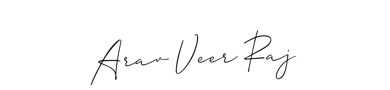 You should practise on your own different ways (Allison_Script) to write your name (Arav Veer Raj) in signature. don't let someone else do it for you. Arav Veer Raj signature style 2 images and pictures png