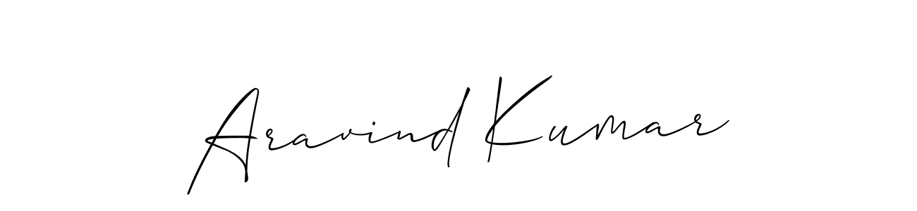 How to make Aravind Kumar name signature. Use Allison_Script style for creating short signs online. This is the latest handwritten sign. Aravind Kumar signature style 2 images and pictures png