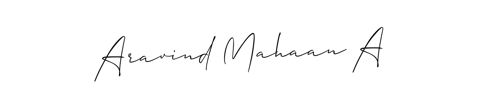 You should practise on your own different ways (Allison_Script) to write your name (Aravind Mahaan A) in signature. don't let someone else do it for you. Aravind Mahaan A signature style 2 images and pictures png