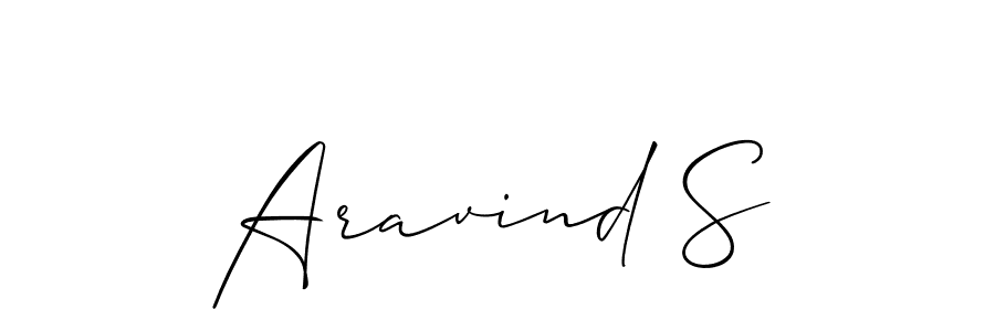 Also You can easily find your signature by using the search form. We will create Aravind S name handwritten signature images for you free of cost using Allison_Script sign style. Aravind S signature style 2 images and pictures png