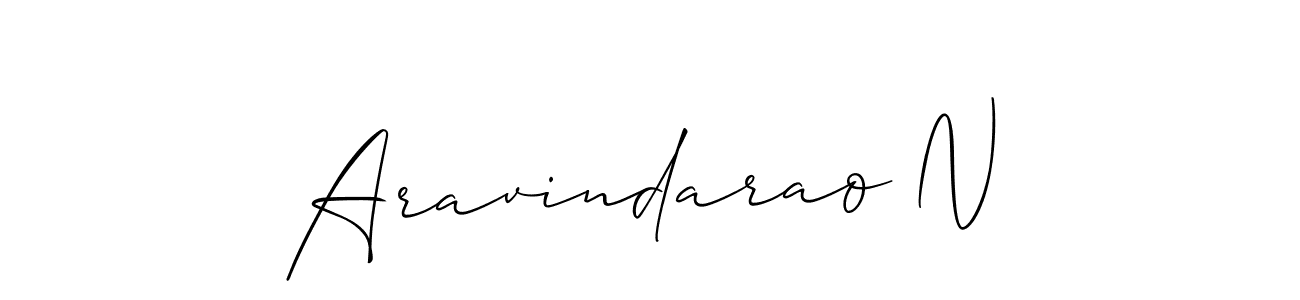 Design your own signature with our free online signature maker. With this signature software, you can create a handwritten (Allison_Script) signature for name Aravindarao N. Aravindarao N signature style 2 images and pictures png