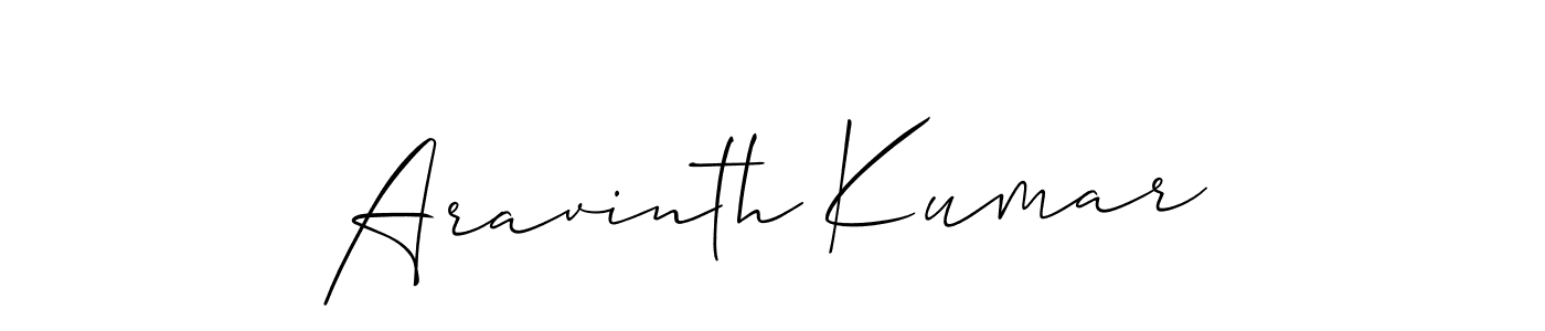 The best way (Allison_Script) to make a short signature is to pick only two or three words in your name. The name Aravinth Kumar include a total of six letters. For converting this name. Aravinth Kumar signature style 2 images and pictures png