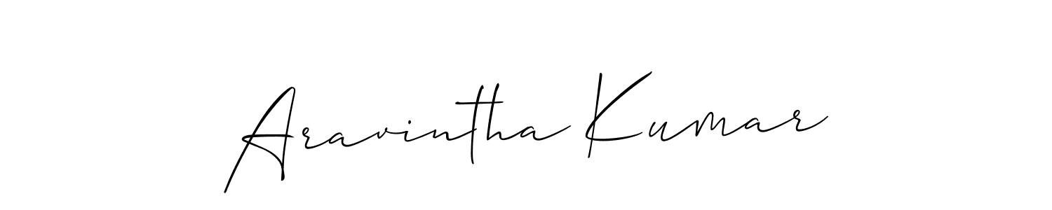 How to make Aravintha Kumar signature? Allison_Script is a professional autograph style. Create handwritten signature for Aravintha Kumar name. Aravintha Kumar signature style 2 images and pictures png