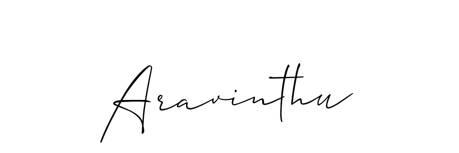 Create a beautiful signature design for name Aravinthu. With this signature (Allison_Script) fonts, you can make a handwritten signature for free. Aravinthu signature style 2 images and pictures png