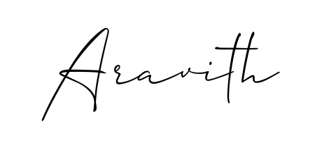 Designed for modern professionals: Aravith name signature crafted with Allison_Script script. Ready for digital PDF workflows. Aravith signature style 2 images and pictures png